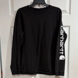 Carhartt Black Crewneck Long Sleeve Tee - Has a stain